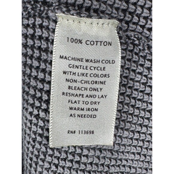 Margaret OLeary Cardigan Womens Medium Gray Textured Knit Open Tunic Sweater - Picture 10 of 10